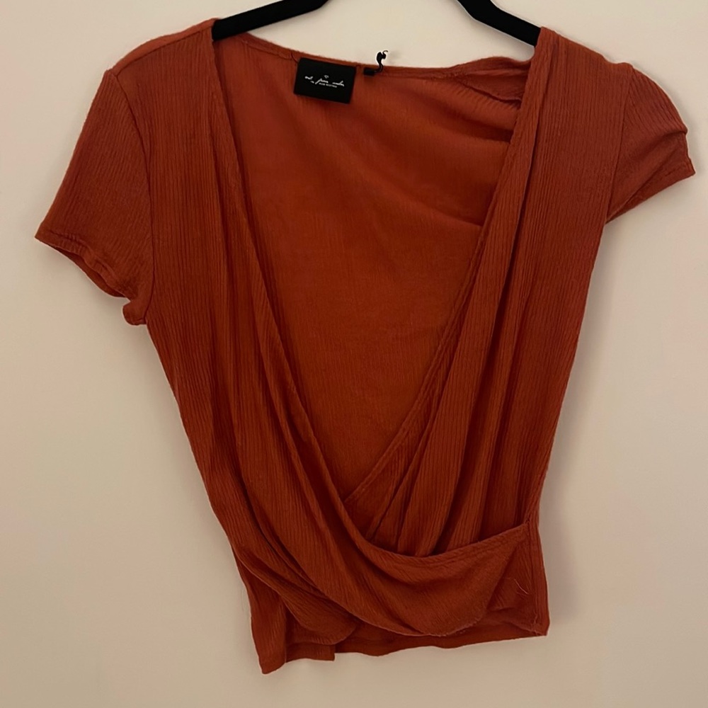 Orange crop top